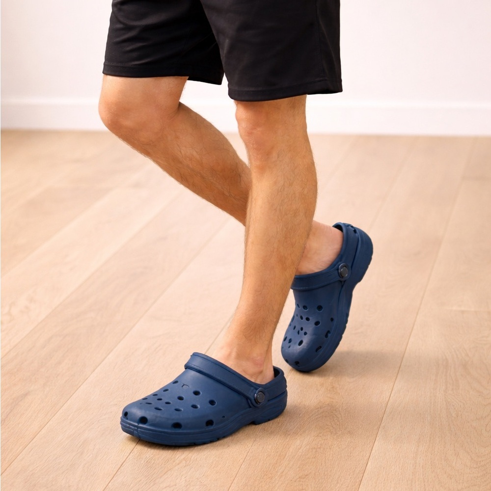 🌊 Crocs‎ Classic Navy Blue Comfort Clogs Men 11 Women 9 Everyday Shoe.
